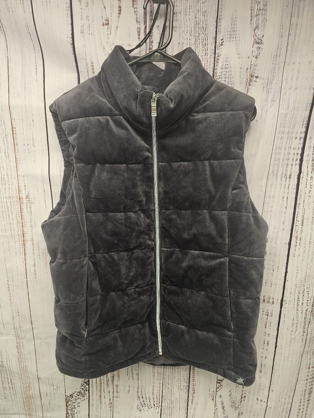 ZeroXposur Charcoal Quilted Velvet Puffer VestZeroXposur Women's Size XL/XG